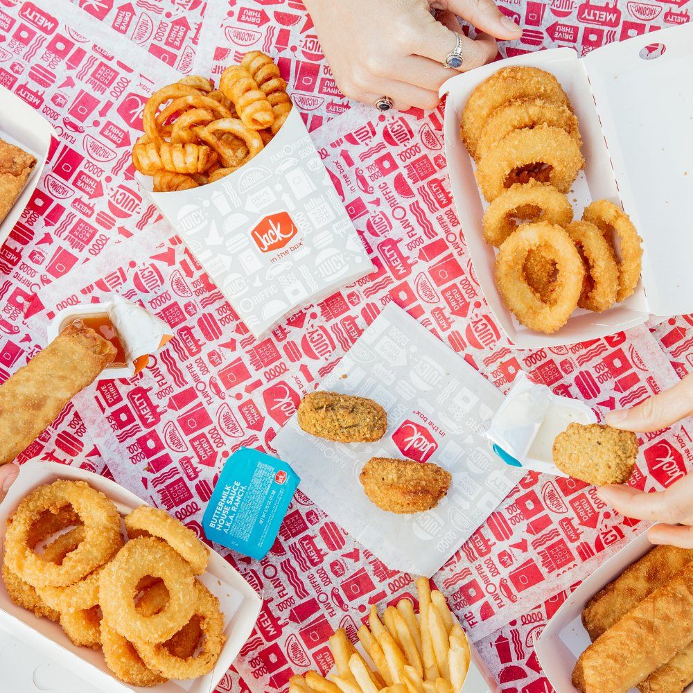 Jack in the Box tacos and curly fries
